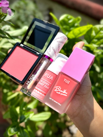 Makeup Blush Deal – TUZ, RUA & Fit Me Liquid Blush with Transparent Gloss