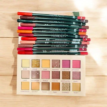 12 Makeup Pencils + Nude Eyeshadow Palette – Ultimate Eye Makeup Combo Deal